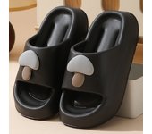 Lindas sandalias tridimensionales en forma de seta, cómodas zapatillas de EVA antideslizantes para el hogar, sandalias de baño de suela gruesa, zapatillas para hombres y mujeres