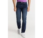 SIX VALVES - Jeans Regular - Tiro Medio Medium Dark Blue-Tallaje en Pulgadas- Tallaje en Pulgadas