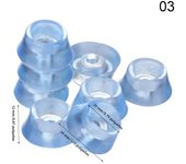 10pcs Clear Soft Furniture Chair Table Feet Leg Bottom Non-slip Anti-skid Glides Wooden Floor Protector Non-noise Screw on Pad