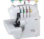 Jata Remalladora Electrónica de 2, 3 y 4 Hilos para 1 ó 2 Agujas Cortado Lateral Con Pedal Lámpara LED Integrada Juego Completo de Accesorios Bolsa para Guardar - OL902