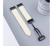 No Gaps Leather Band for Samsuang Galaxy Watch 6 5 4 /5pro 40 44mm Magnetic Buckle Strap for Galaxy Watch 6 4 Classic 43mm 47mm
