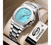 LIGE Brand BANGWEI Quartz Man Watch Fashion Men's Watches Fashion Stainless Auto Date Business Casual Sports Clocks Reloj hombre