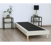 Vente-unique - Somier decorativo tapizado 90 x 190 cm - Beige - KOZANI de YSMÉE