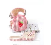 Cat Dog Harness Backpack Prevent Break Free Breathable Chest Strap Cute Fruit Pattern Traction Rope Set Pet Walking Supplies