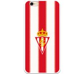 Funda original compatible con iPhone 6 - 6S - Sporting Fondo Rojiblanco - TPU MATE