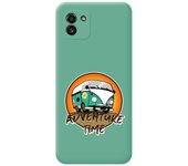 Funda Silicona Líquida Verde para Samsung Galaxy A03 diseño Adventure Time Dibujos