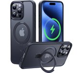 Matte Magnetic Mobile Phone Case with Ring Stand for iPhone 16 15 14 Pro Max Case Plus 13 11 12 Mobile Cases Translucent Cover