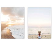 Set de 2 cuadros calidad premium con marco de madera - 30x40 cm o 50x70 cm - POSTER LAB