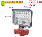 NEW 3Inch LED Work Light for Milwaukee 18V Li-ion Battery Portable Cordless Tool Lamp Spotlight Emergency Lighting Flashlight