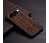Case for Google Pixel 9 9a Pro XL 5G funda bamboo wood pattern Leather phone cover Luxury coque for Google Pixel 9 Pro case capa