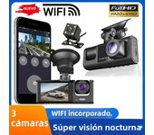 wifi 3 Channel Car DVR HD 1080P 3-Lens Inside Vehicle Dash CamThree Way Camera DVRs Recorder Video Registrator Dashcam Camcorder