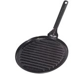 Garcima Asadora Porcelana Redonda 22 Cm Negro - Ideal para Asar