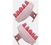 2Pcs Plastic Silicone Salon Massage Comb Hair Washing Comb Bath Comb Easy Foaming Head Massage Brush Hair Shower Brush Home Tool