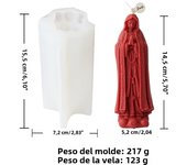 Virgin Mary Statue Candle Making Mold DIY Prayer Virgin Statue Sculpture Candle Plaster Decoration Mold Home Party Gift Mold