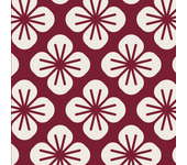 Papel Pintado Floral Japonesa Rojo
