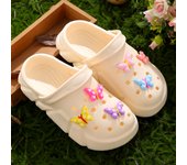 Casual Breathable Clogs With Cute Cartoon Charms For Girls, Slip-on Beach Slide, Anti Slip Garden Clog Shoes For Beaches