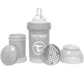 Twistshake Biberón Anticólico Gris Talla S +0M 180 ml