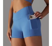Seamless Sports Shorts V-waist High Waist Push Up Yoga Knitted Shorts Elasticity Gym Running Yoga Shorts Breathable Short