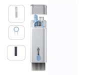 Kit de limpieza 7 en 1 para teclado de ordenador, cepillo limpiador de auriculares, bolígrafo de limpieza para AirPods, herramientas de limpieza de IPhone, Juego de extractor de teclas