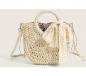 Summer Straw Beach Bag Hand-woven Women Handbag Fashion Basket Crossbody Bag Casual Large Capacity Rattan Totes Bags