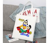 Disney A Goofy Movie Cartoon Large Capacity Canvas Shoulder Bag Women's Casual Tote Kids Student Handbag Shopping