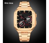 Luxury Modification Kit For Apple Watch Case 9 8 7 45mm 6 5 4 SE 44mm Refit Mod kit Metal Bezel Strap for iWatch 9 8 7 SE 6 5 4