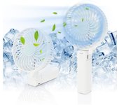 Ventilador de mano, ventilador portátil recargable por USB con 3 velocidades, mini ventilador de escritorio plegable, ventiladores silenciosos de refrigeración de escritorio para interiores, campamentos, hogares y oficinas