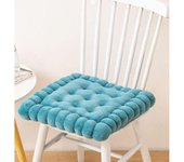 Cojín de meditación con forma de galleta, redondo, cuadrado, para silla, sala de estar, balcón, oficina, sofá, yoga, 40 cm (cuadrado, marrón claro).