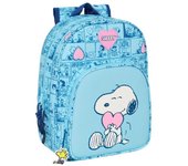 SAFTA  MOCHILA INFANTIL ADAPTABLE A CARRO SNOOPY LOVE SNOOPY LOVE 11x26x34 Cms.