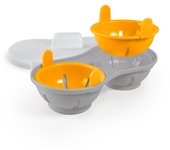 IBILI - Escalfador de Huevos Doble para Microondas. Naranja