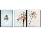Set de 3 cuadros calidad premium con marco de madera - 30x40 cm o 50x70 cm - POSTER LAB