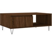 vidaXL Mesa de centro madera de ingeniería 90x60x35 cm Blanco, Negro, Blanco brillante Mesita de Salón o Comedor o Auxiliar Mesa de Café Meuble Salón