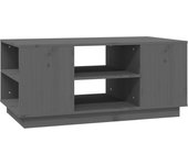 vidaXL Mesa de centro de madera maciza de pino 90x49x40,5 cm Natural, Blanco, Gris Mesita de Salón o Comedor o Auxiliar Mesa de Café Meuble Salón