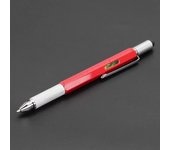 6 in 1 Multifunctional Pen Touch Screen Stylus Capacitive Pen with Screwdriver Ruler Levelgauge Refillable Ballpoint Pencil Tool
