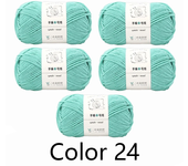 5Pcs X100g Yarn for Hand Knitting Acrylic Crochet Thread Knit Sweaters Lines Crocheting Bag Blanket