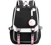 Mochila para adolescentes, mochila para estudiantes de secundaria, mochila para exteriores con puerto de carga USB