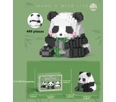 Mini Cute Creative Panda Micro Building Blocks 3D Diamond Model Animals Bricks DIY City Construction Toys for Children Kids Gift