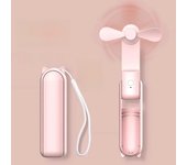 2000mAh Mini Fan Portable Fan USB Rechargeable Handheld Desktop Fans Quiet Foldable Office Home Handy Power Bank Air Cooler