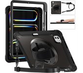 For iPad Pro 11 12.9 13 inch 2024 Case Shockproof Cover iPad Air 11 4th 5th 10 10th 10.9 10.2 9/8/7th 11th Generation Case+Strap
