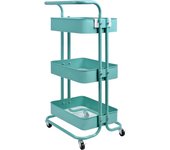 Carro de Almacenamiento Carrito Auxiliar con Ruedas Carro Cocina Carro Servicio Carrito Metalico con Ruedas 3 Niveles Carro Rodante Carro Organizador para Dormitorio Baño Oficina,Carrito de cocina o multiuso de tres niveles con rueda (FRUTA-002 1690 2090)