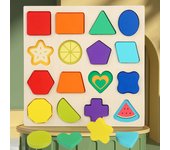 Children's alphanumeric cognitive puzzles, color and shape blocks, early childhood education, educational toys, matching games