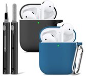 Two piecesAirPods  Case Cover with Cleaner Kit,Soft Silicone Protective Case for Apple AirPod Pro 2nd/1st Generation Case for Wo