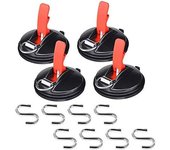 Paquete de ventosas para coche con 8 ganchos en forma de S, herramienta de anclaje de ventosas multifunción para coche, fundas de equipaje, tensores de coche