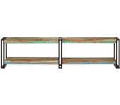vidaXL Mueble de TV madera maciza reciclada Negro, Mueble de Salon, Mueble TV, Mueble TV salon, Mesa de TV, Mueble tele