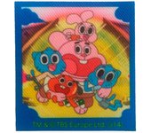 Parches Ropa Gumball – Parche Bordado Ropa – (licencia oficial) – Animales – Gato – Gumball Familly & Fiends – Papa Richard – Anais – Pez Dorado – Darwin – Amig@s – Amistad – Família – 6,5 x 6,5 cm. – Moda The Happy Patch