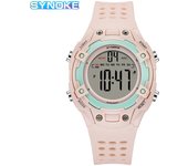 Synoke Digital Watches Lady Sports Luminous Multifunction Waterproof Chrono Wristwatch Outdoor Girls Fashion Student Watch