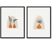 Set de 2 cuadros calidad premium con marco de madera - 30x40 cm o 50x70 cm - POSTER LAB