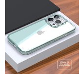 Luxury HD Clear Glass Transparent Clear Case for IPhone 16 Pro Max Colorful Hard Tempered Case Shockproof Full Protection Cover