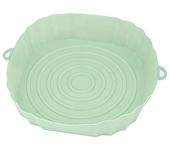 AirFryer Reusable Pot Silicone Easy To Clean Oven Baking Tray Ninja Round Liner Pizza Plate Grill Pan Mat Air Fryer Accessories