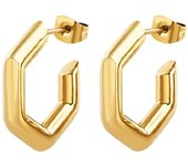 BREIL Jewellery colección HEXAGONIA, PENDIENTES DE MAPLE COLOR GOLD PARA MUJER Talla 20 SIN PIEDRAS - TJ3511